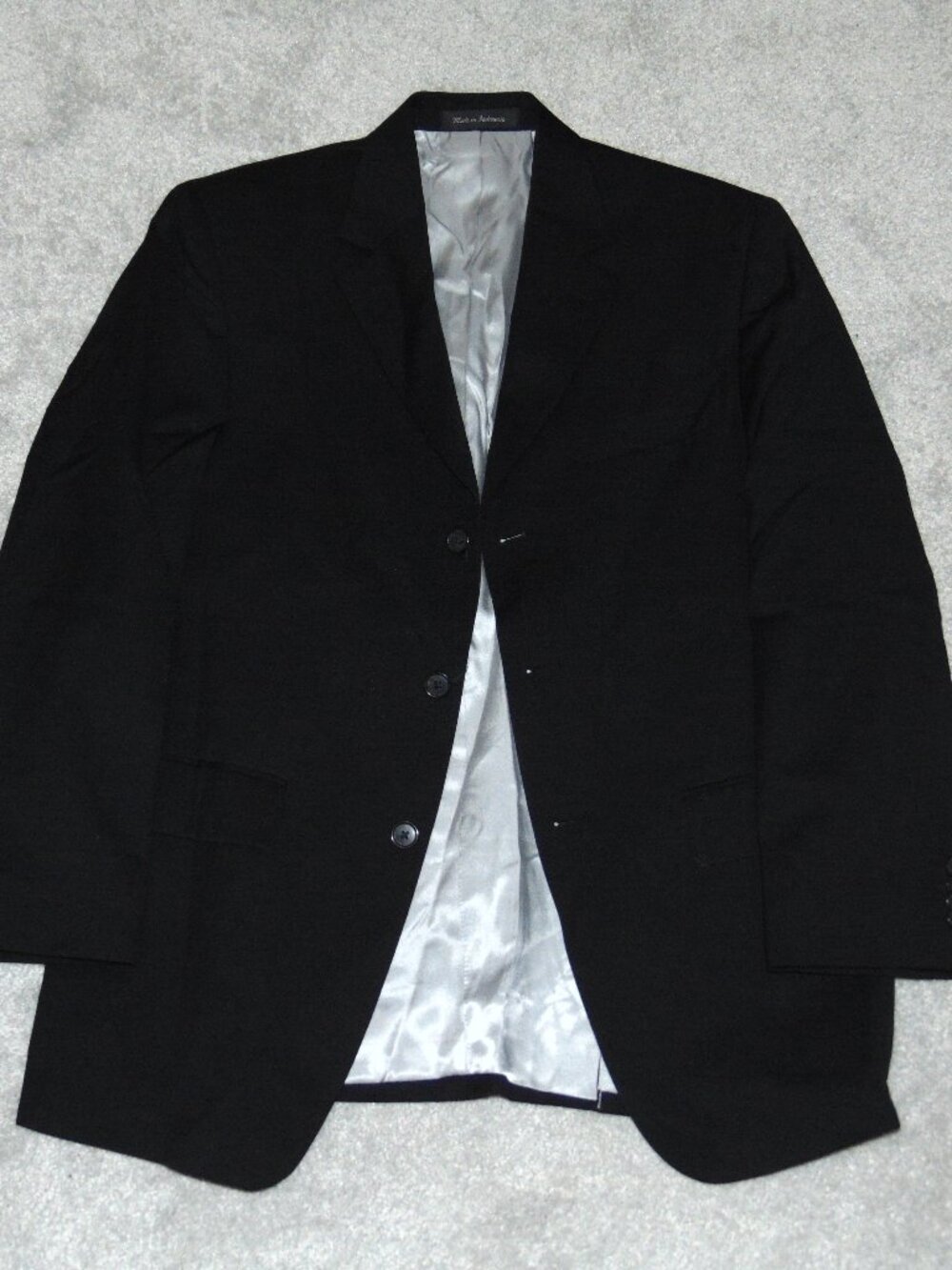 Michael Kors Men Blazer Size 38 s Sport Coat Suit Jacket Black Wool Solid